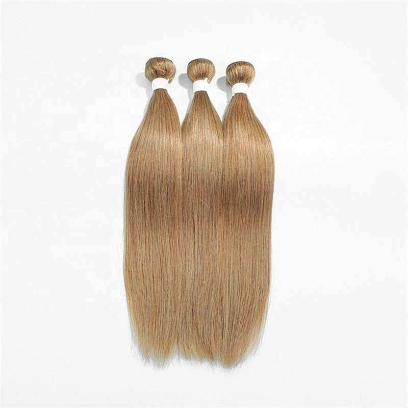 Wholesale virgin human hair colored human hair bundles golden blonde hair color for women