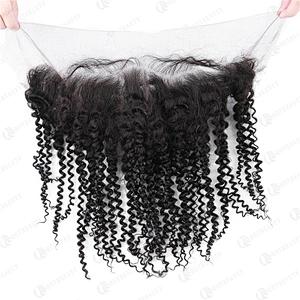 Wholesale Virgin Brazilian Hair In China Cuticle Aligned Hair Best One Donor Lace Frontal Natural Black Kinky Curl For Women