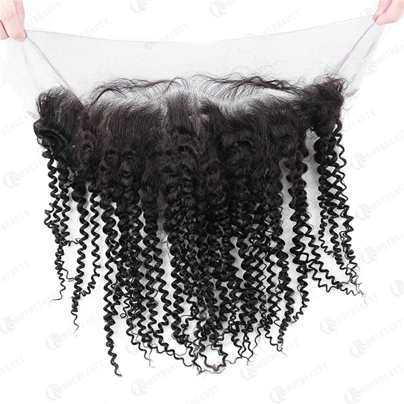 Wholesale Virgin Brazilian Hair In China Cuticle Aligned Hair Best One Donor Lace Frontal Natural Black Kinky Curl For Women