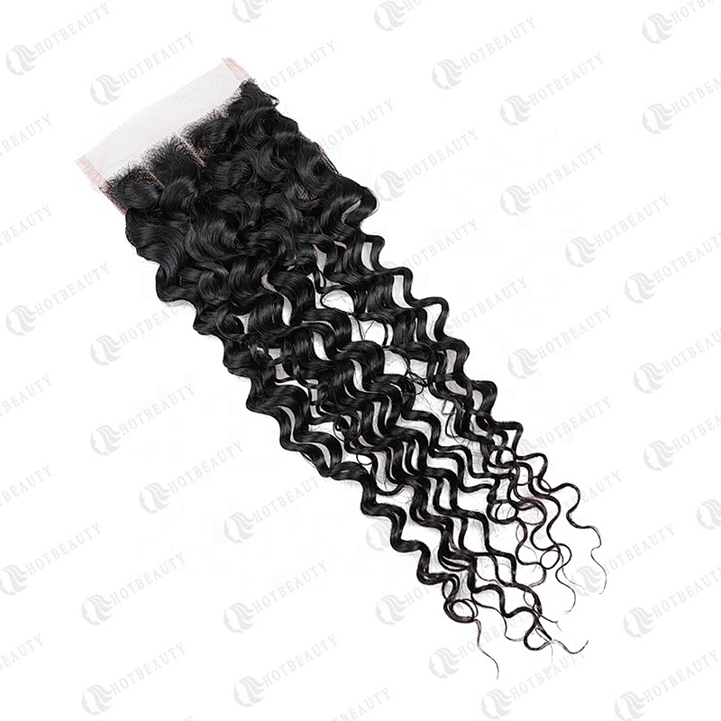 100% Virgin Remy Hair Cuticle Aligned Hair Cheaper Brazilian Hair In China Lace Closure Natural Black Jerry Curl For Women