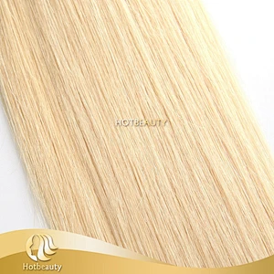 Hot Selling Remy Cheap Beauty Hair, Unprocessed Blonde Russian Virgin Hair Straight Wave Hair Extension