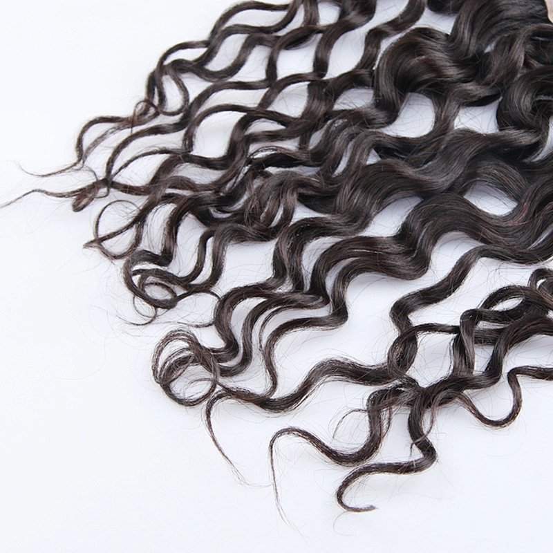 Indian Hair Water Wave Ear To Ear Lace Frontal Pre-plucked Italian Wavy Hair 4x13 Inch Closure Frontal