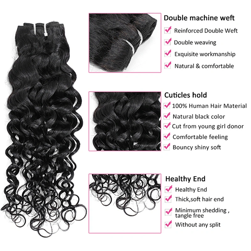 Hot Beauty Brazilian Water Wave hair extension  Virgin Hair Bundles Cuticle Aligned Hair