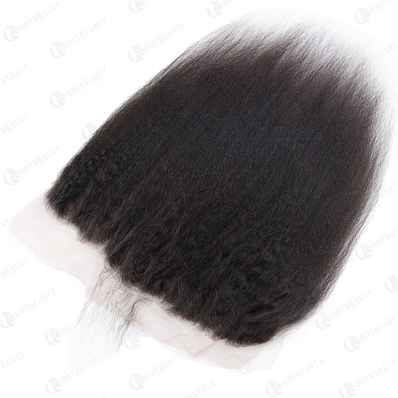 Hot Beauty Hair Wholesale Peruvian Kinky Straight Frontal And Bundles For Women