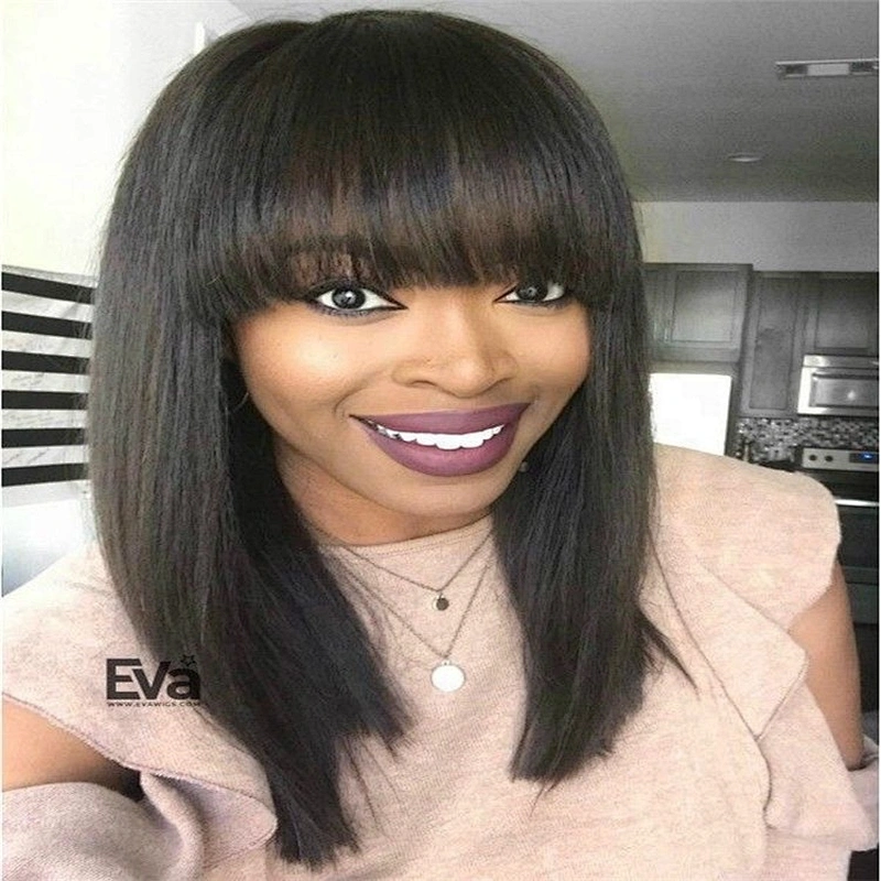 Cuticle Aligned Hair Human Hair Wigs Fringe