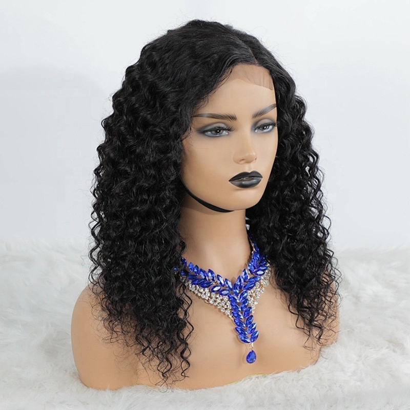 Hotbeauty 2020 New Product Wholesale Price Curly Long Wig Deep Wave Lace Closure Wig 100% Human Hair