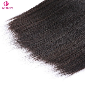 Hotbeautyhair Super Double Drawn Straight Human Hair Bundles Brazilian Raw Virgin Cuticle Aligned Hair Wefts Extensions