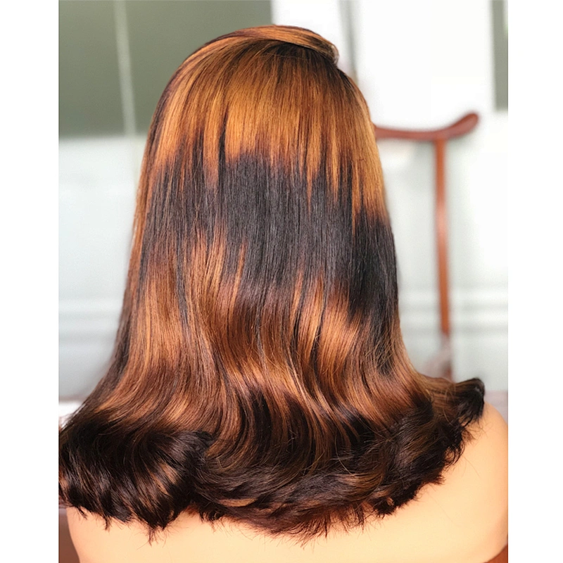5 T Color Funmi Style Straight Super Double Drawn Virgin Cuticle Aligned Hair Human Hair Extension