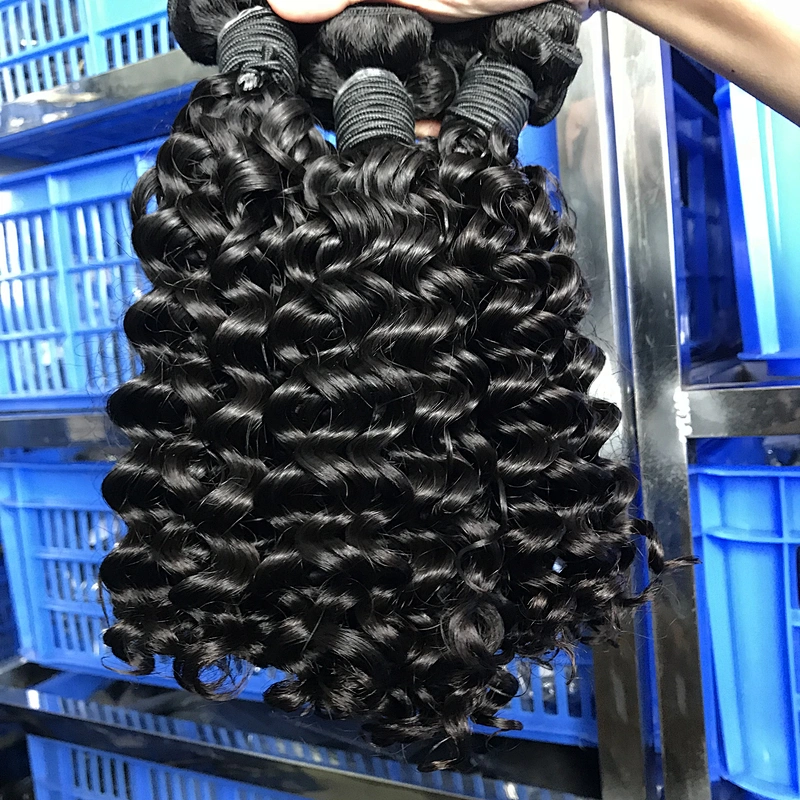 Xuchang Hair Factory 10a 11a 12a Funmi Hair Full Posh Curl Deep Curly Curl Never Drop