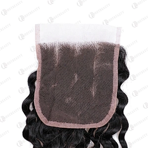 100% Virgin Remy Hair Cuticle Aligned Hair Cheaper Brazilian Hair In China Lace Closure Natural Black Deep Wave For Women