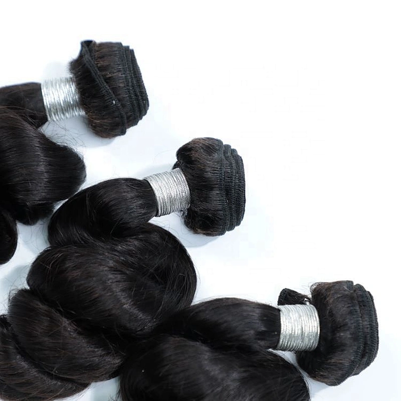 Grade 10A Wholesale Cuticle Aligned Hair Weave Bundle Loose Wave Virgin Human Hair