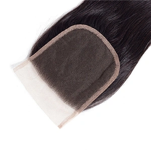 Hot Beauty Straight Silky Peruvian Hair Bundles with Closure Virgin Frontal Closure Hair Closures Human Hair