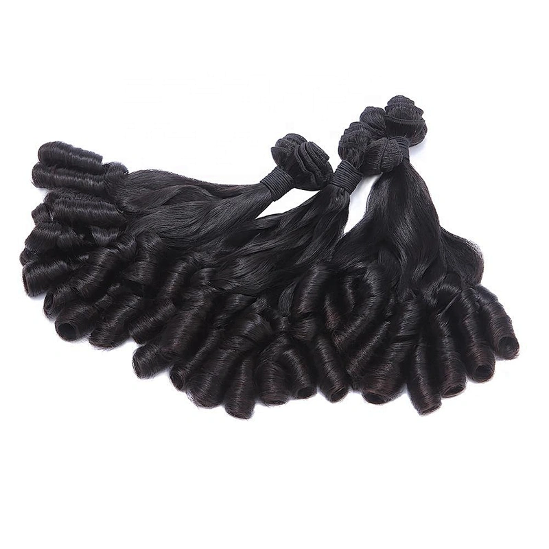 Aliexpress Hair Bundles 3-5year Guarantee Fumi Spiral Curl Dancing Double Drawn Loose Wavy Hair Bundles