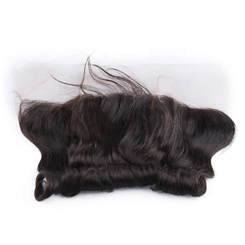 Double Drawn Funmi Hair Ear To Ear Lace Frontal Magic Curl Pre Plucked Frontal With Baby Hair