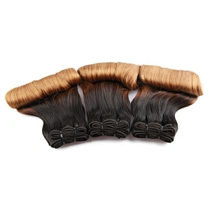 Super Double Drawn Hot Selling Wholesale Unprocessed Ombre Human Hair Magic Curl Hair Bundles