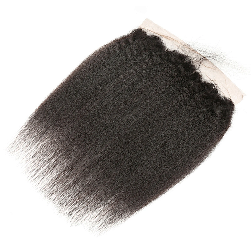 Hot Beauty Kinky Straight Swiss Lace Frontal 13x4 Ear To Ear Frontal Closure Hair