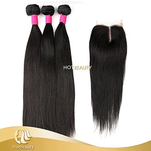 Wholesale Brazilian Virgin Hair Cuticle Aligined Human Hair Toupee Silky Straight  Hair Weave Straight For Women