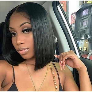 Hot Beauty Hair Straight Bob Wig Lace Front 13x4 Ear To Ear Lace Front Wig Human Hair Short Wig