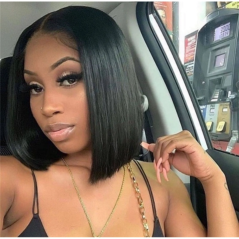 Hot Beauty Hair Straight Bob Wig Lace Front 13x4 Ear To Ear Lace Front Wig Human Hair Short Wig