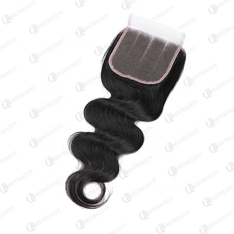 Brazilian Virgin Human Hair Lace Closure Middle Part Three Part Cheap Human Hair Top Closure