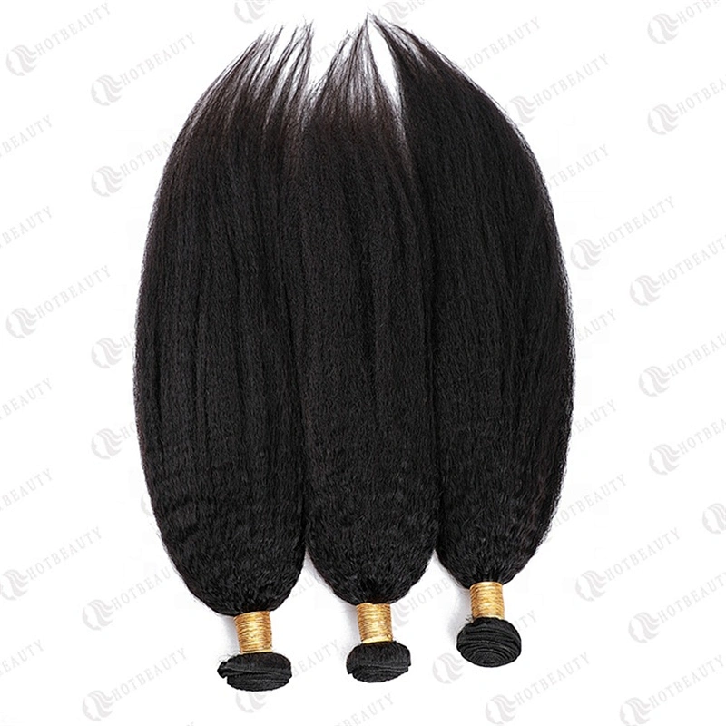Hotbeauty Hair Wholesale Virgin Cambodian Kinky Straight Cuticle Aligned Virgin Human Hair
