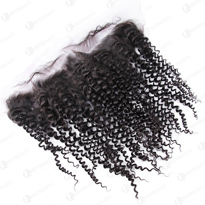 Wholesale Virgin Brazilian Hair In China Cuticle Aligned Hair Best One Donor Lace Frontal Natural Black Kinky Curl For Women