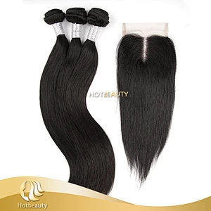 100% Real virgin Peruvian relaxed straight hair no tangle no shed hair weave