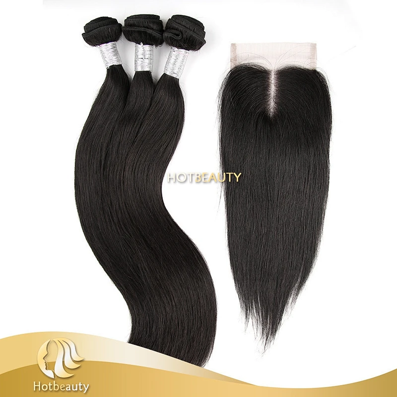100% Real virgin Peruvian relaxed straight hair no tangle no shed hair weave