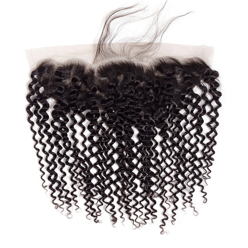 Hot Beauty Kinky Curl Lace Frontal Human Hair Extension Brazilian Lace Closure and Frontal