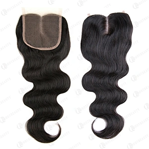 HB 4x4 Top Frontal Lace Closure Body Wave Transparent Scalp Closure Straight/ Deep Curly/ Kinky Curl