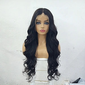 2020 Virgin Indian Hair Bundles Customized Lace Frontal Wig Body Wave 200 Density Lace Wig