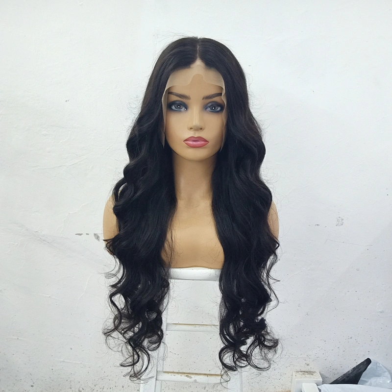 2020 Virgin Indian Hair Bundles Customized Lace Frontal Wig Body Wave 200 Density Lace Wig