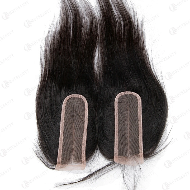 100% Virgin Brazilian Hair In China Cuticle Aligned Human Hair 2*6 Kim K Lace Closure Natural Black Silk Straight For Women