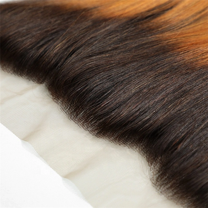 Wholesale Price Colored Tb/30 Virgin Hair 13x4 Pre Plucked Lace Frontal Human Hair