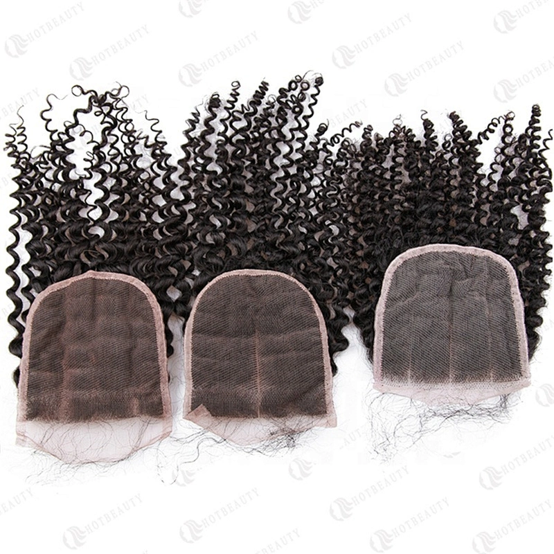 Hot Beauty Hair Wholesale Peruvian Virgin Hair Lace Closure Jerry Curl Hair For Women