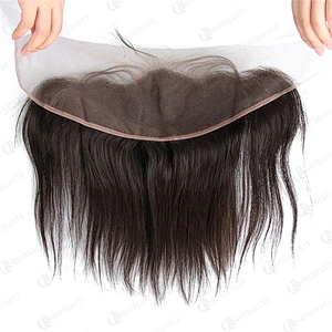 Hot Beauty Hair straight 13x4 Lace Frontal Virgin Cuticle Aligned Hair Frontals Bundles With Lace Frontals