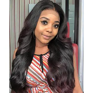 2020 Virgin Indian Hair Bundles Customized Lace Frontal Wig Body Wave 200 Density Lace Wig
