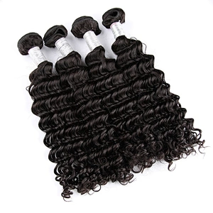 Wholesale Deep Wave Bundles With Closure virgin cuticle aligned hair