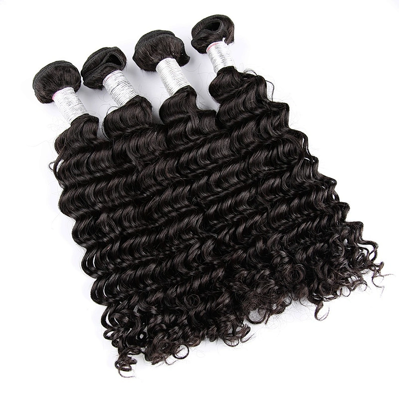 Wholesale Deep Wave Bundles With Closure virgin cuticle aligned hair