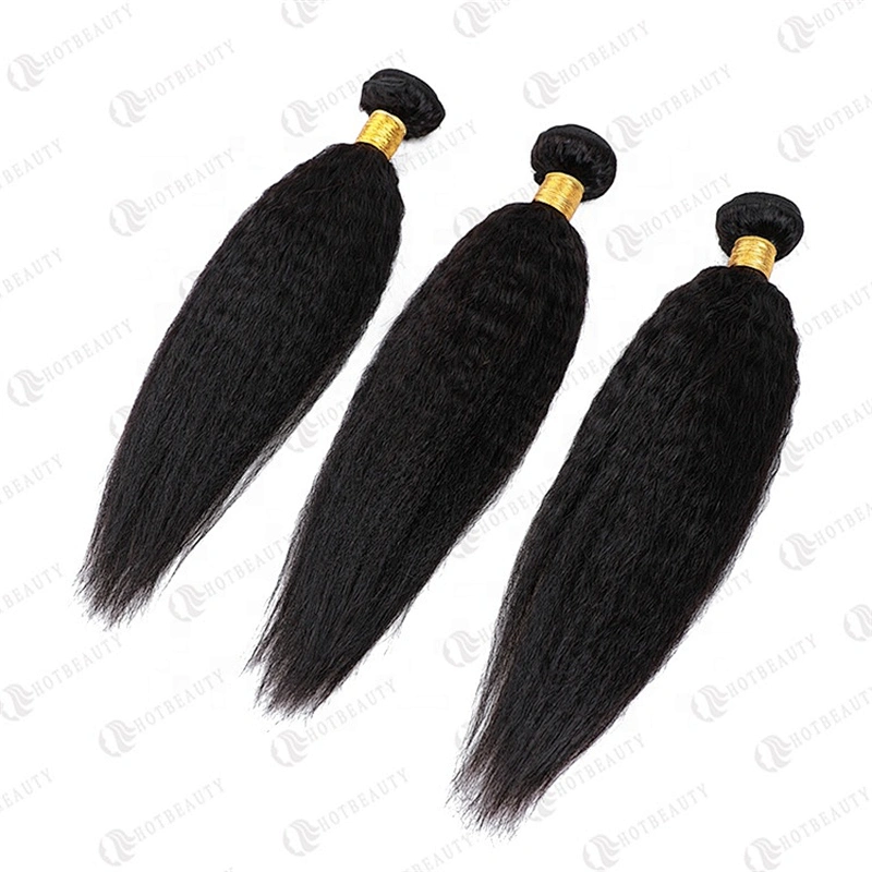 Hotbeauty Hair Wholesale Virgin Cambodian Kinky Straight Cuticle Aligned Virgin Human Hair