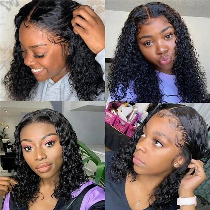 Hot Beauty Water Wave Pre Plucked With Baby Virgin Hair Wigs Human Hair Wigs Wholesale Virgin Hair Lace Wig