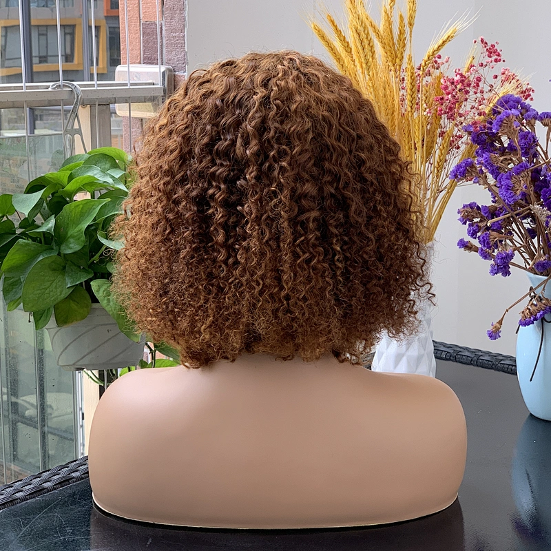 Cuticle Aligned Vietnam Hair Virgin Color Hair Fringe Wig Kinky Curl Hair Wig
