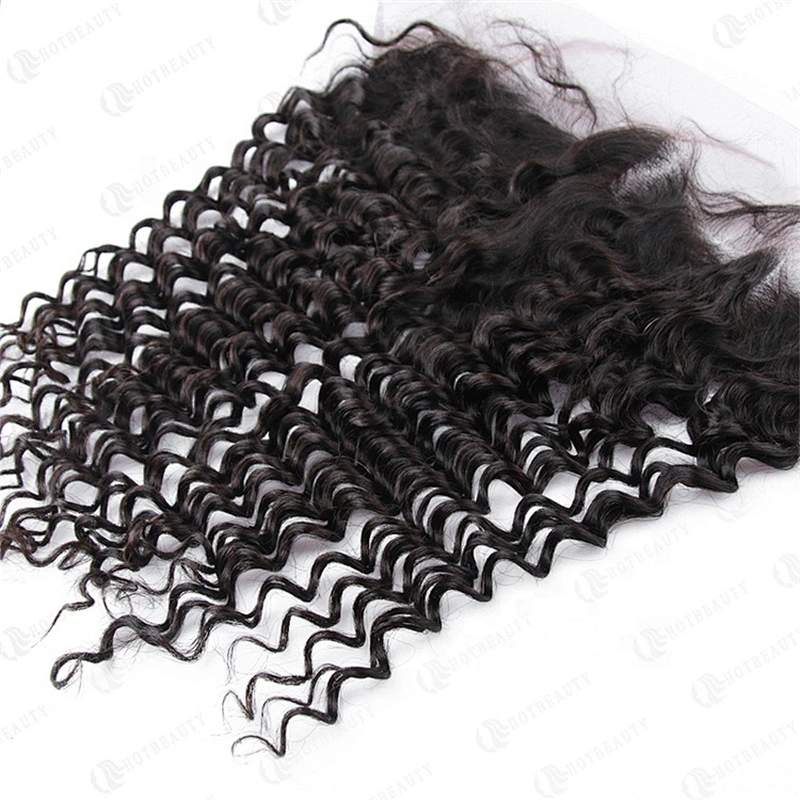 Wholesale 100% Virgin Brazilian Hair In China Cuticle Aligned Hair Best One Donor Lace Frontal Natural Black Deep Wave For Women