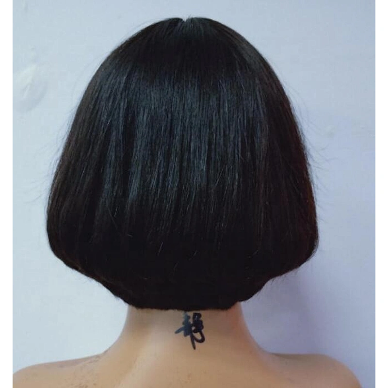 Raw Unprocessed Hair Vendors Super Double Drawn Funmi Hair PIXIE Cut Bob Wigs Indian