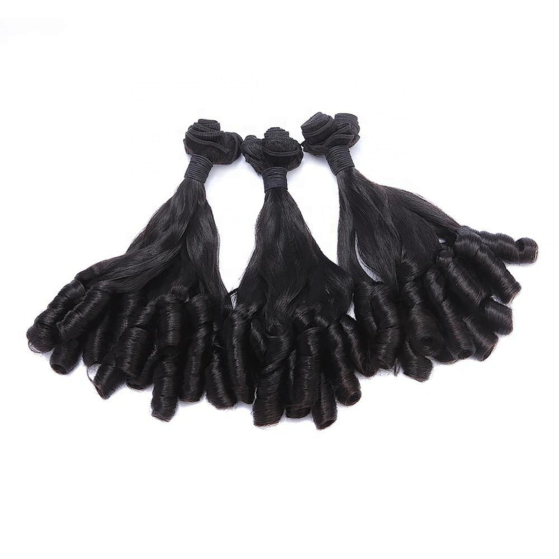 Aliexpress Hair Bundles 3-5year Guarantee Fumi Spiral Curl Dancing Double Drawn Loose Wavy Hair Bundles