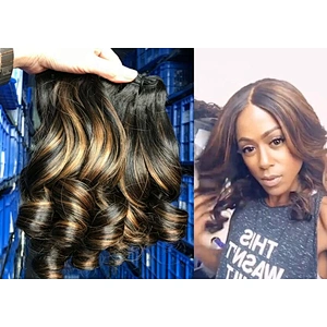 Wholesale Vietnam Funmi Hair Jenny Curl 100% Human Hair In Highlighted Bouncy Color Hair