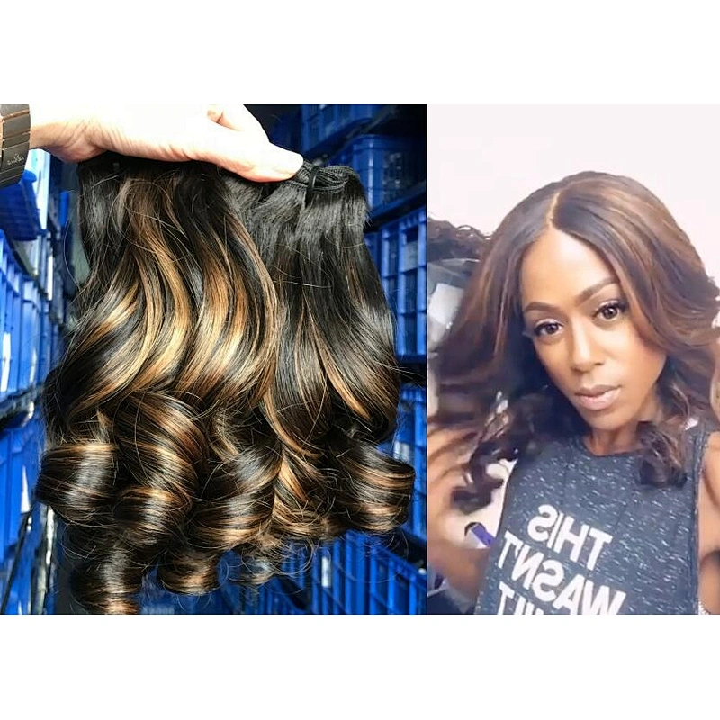 Wholesale Vietnam Funmi Hair Jenny Curl 100% Human Hair In Highlighted Bouncy Color Hair
