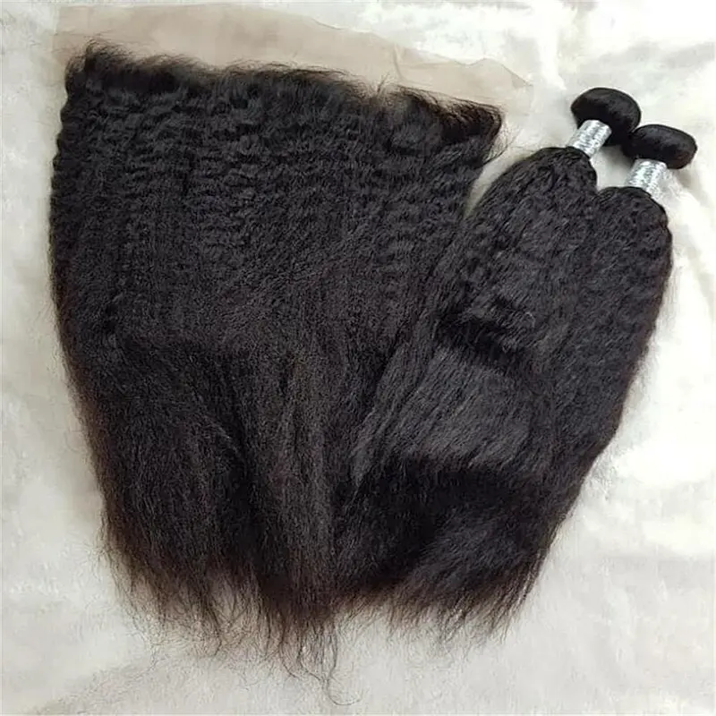HB Virgin Lace Frontal Yaki Straight Full, Tangle Free Transparent Hd Lace Frontal Kinky Straight
