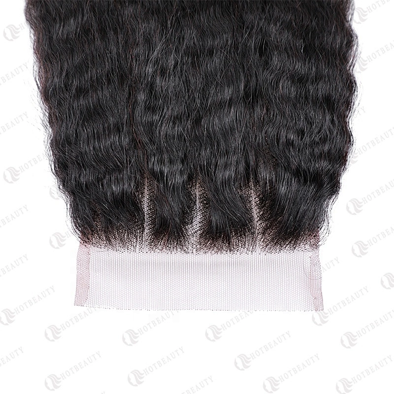 100% Virgin Remy Hair Cuticle Aligned Hair Cheaper Brazilian Hair In China Lace Closure Natural Black Kinky Straight For Women