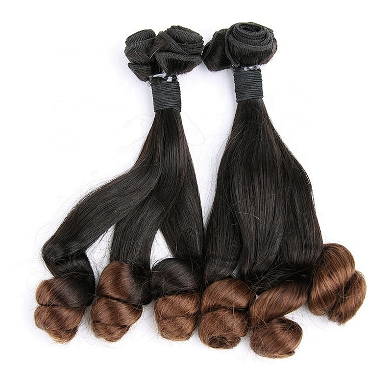 Wholesale Funmi Super Double Drawn Cuticle Aligned Raw Virgin Hair Ombre Spring Curl Curly Weave Bundle Hair For Women